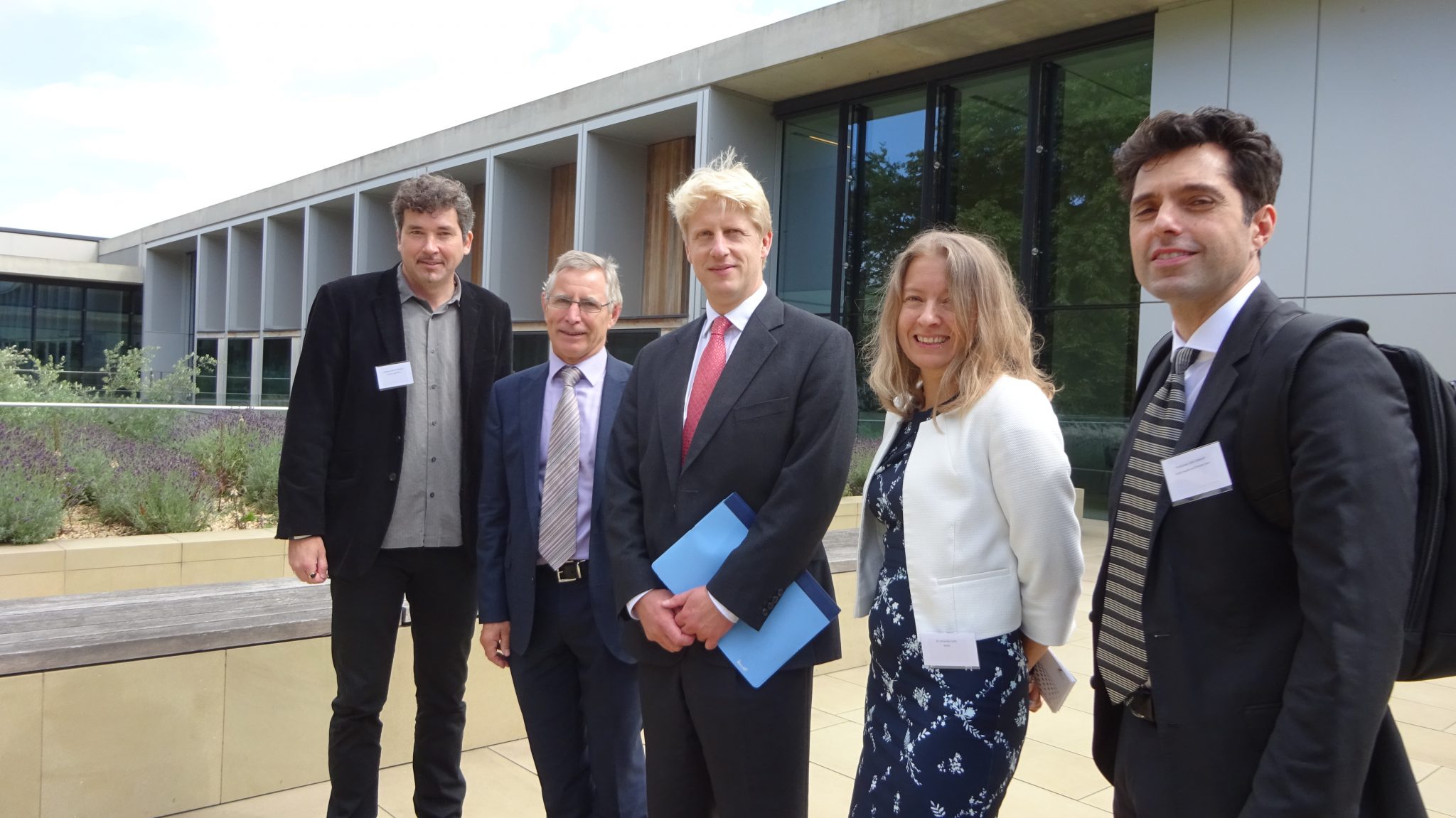 Jo Johnson, Minister for Universities and Science, Andrew Thompson, RCUK Global Challenges Research Fund Champion and Dr Amanda Collis, BBSRC Executive Director, Science