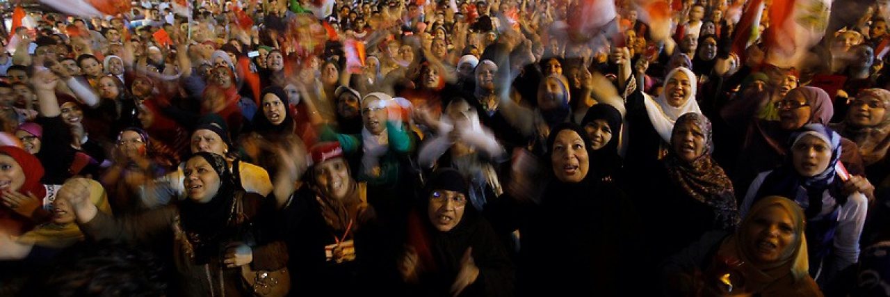 Egyptian women protesting