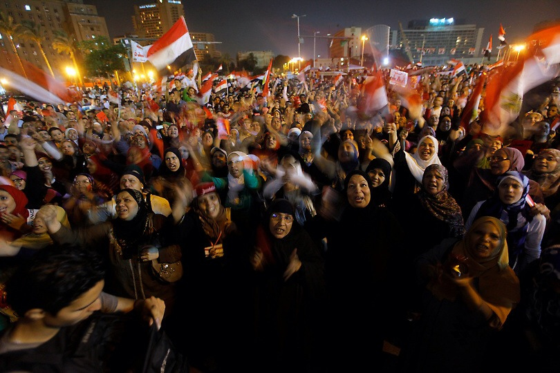 Egyptian women protesting