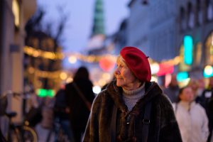 old woman in a city