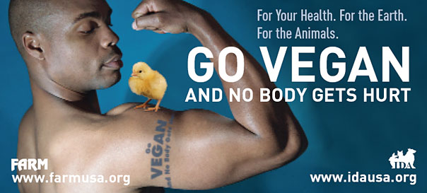 Go Vegan advertisement campaign banner