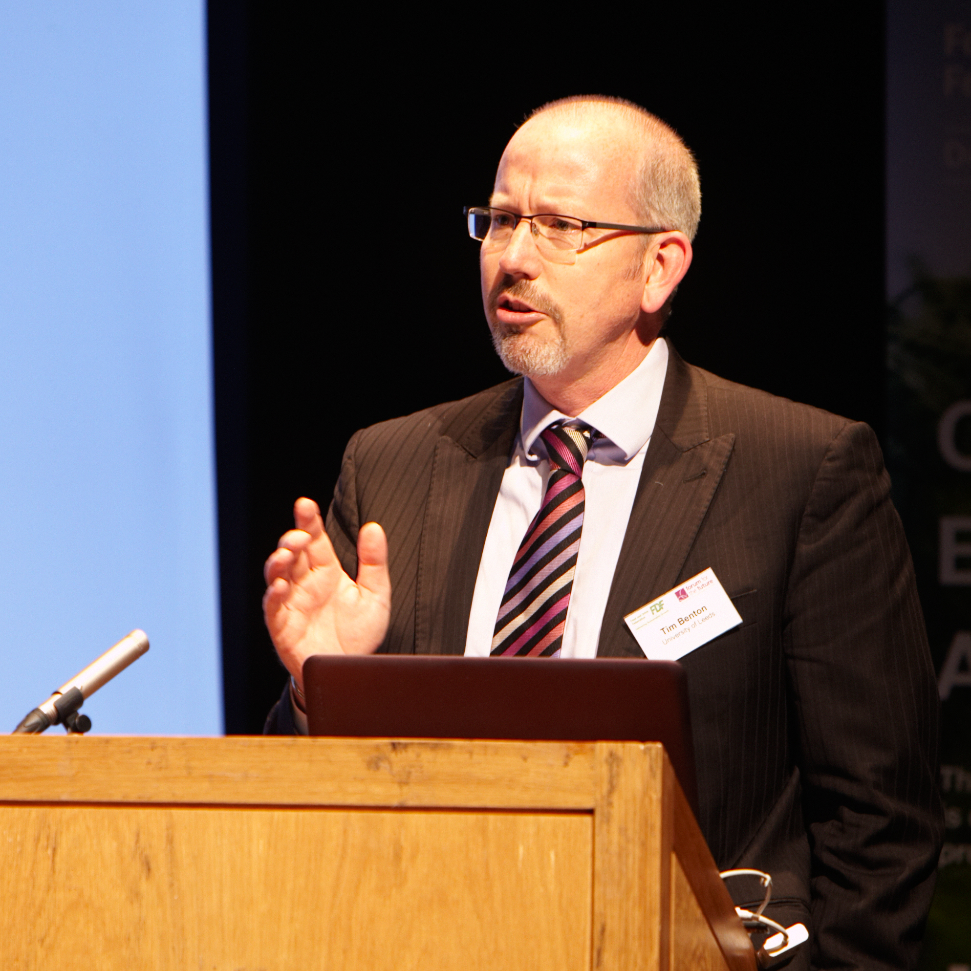 Professor Tim Benton speaking at an event