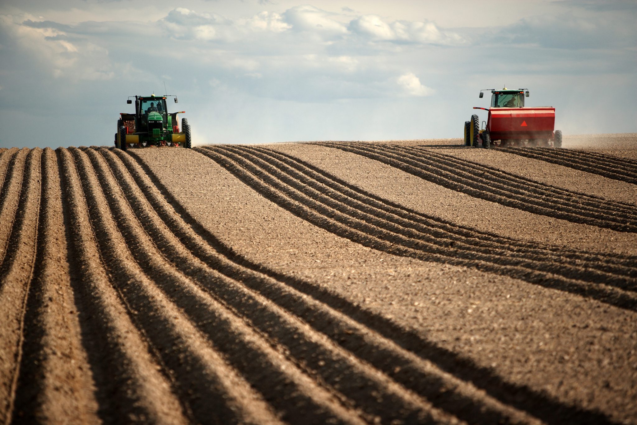 Tractors spring planting